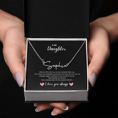 Customized necklace from Dad to Daughter
