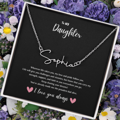 Customized necklace from Dad to Daughter
