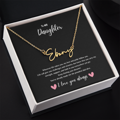 Customized necklace from Dad to Daughter