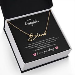 Customized necklace from Dad to Daughter