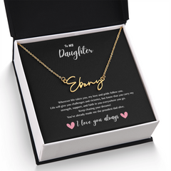 Customized necklace from Dad to Daughter