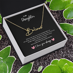 Customized necklace from Dad to Daughter