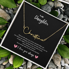 Customized necklace from Dad to Daughter