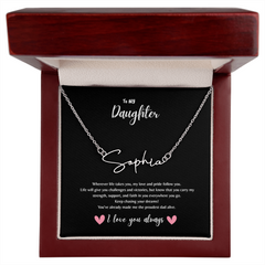 Customized necklace from Dad to Daughter