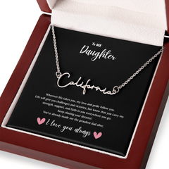 Customized necklace from Dad to Daughter