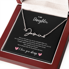 Customized necklace from Dad to Daughter