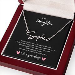 Customized necklace from Dad to Daughter