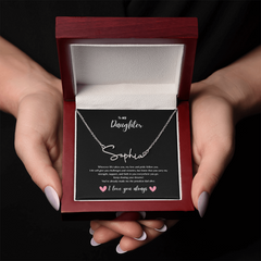 Customized necklace from Dad to Daughter