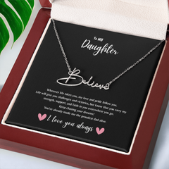 Customized necklace from Dad to Daughter