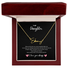Customized necklace from Dad to Daughter
