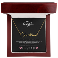 Customized necklace from Dad to Daughter