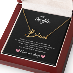 Customized necklace from Dad to Daughter